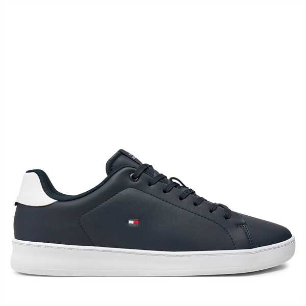 Sneakersy Tommy Hilfiger Court Cupsole Leather Flag FM0FM05451 Tmavomodrá