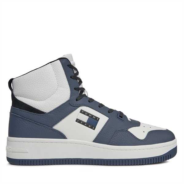 Sneakersy Tommy Jeans Tjm Retro Basket Sneaker Mid EM0EM01401 Tmavomodrá