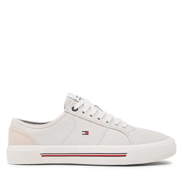 Tenisky Tommy Hilfiger Core Corporate Vulc Canvas FM0FM04560 Sivá