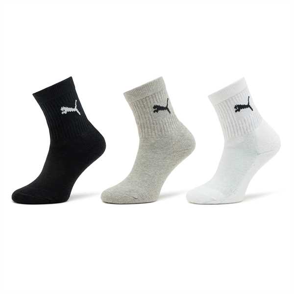 Súprava 3 párov vysokých detských ponožiek Puma Junior Crew Sock 3P 907958 Biela