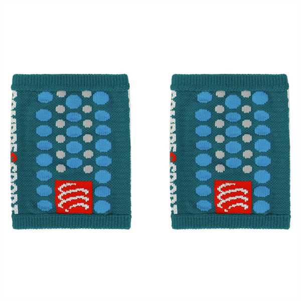 Sada športových náramkov Compressport Sweatbands 3D.Dots WSTV2 Zelená