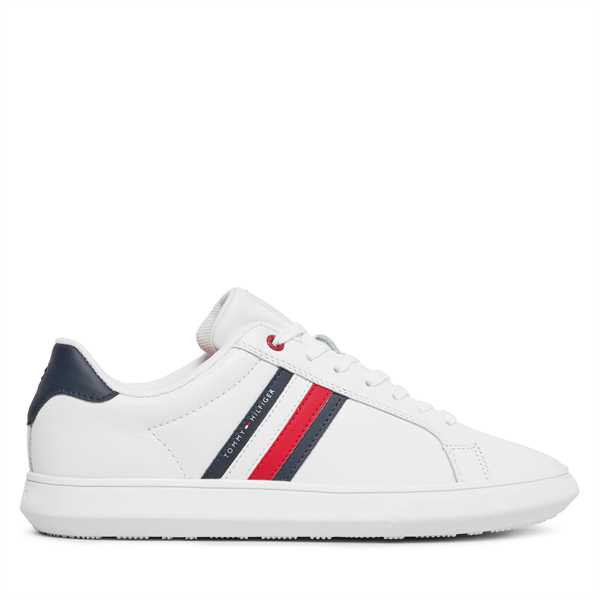 Sneakersy Tommy Hilfiger Essential Leather Cupsole FM0FM04921 Biela