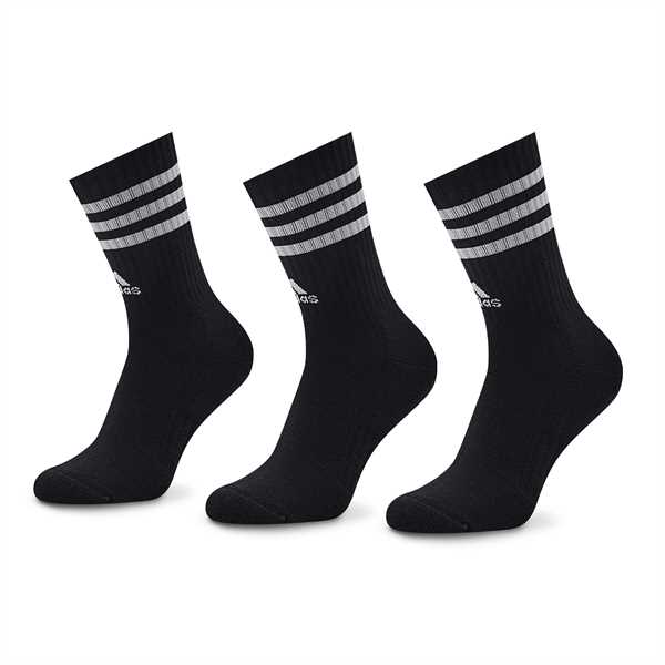 Ponožky Vysoké Unisex adidas 3-Stripes Cushioned Crew Socks 3 Pairs IC1321 Čierna