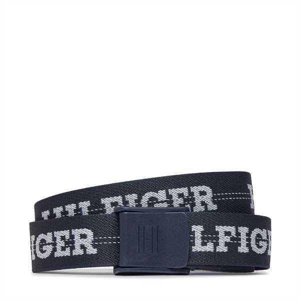 Detský opasok Tommy Hilfiger Webbing Belt AU0AU01854 Tmavomodrá