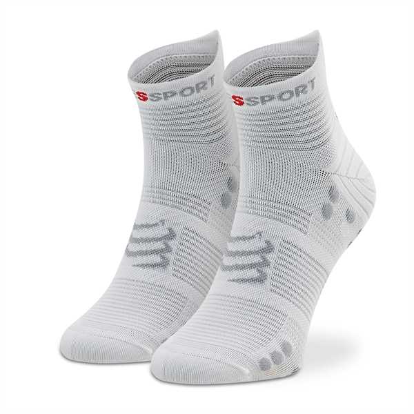 Ponožky Vysoké Unisex Compressport Pro Racing Socks V4.0 Run Low XU00047B_010 Biela