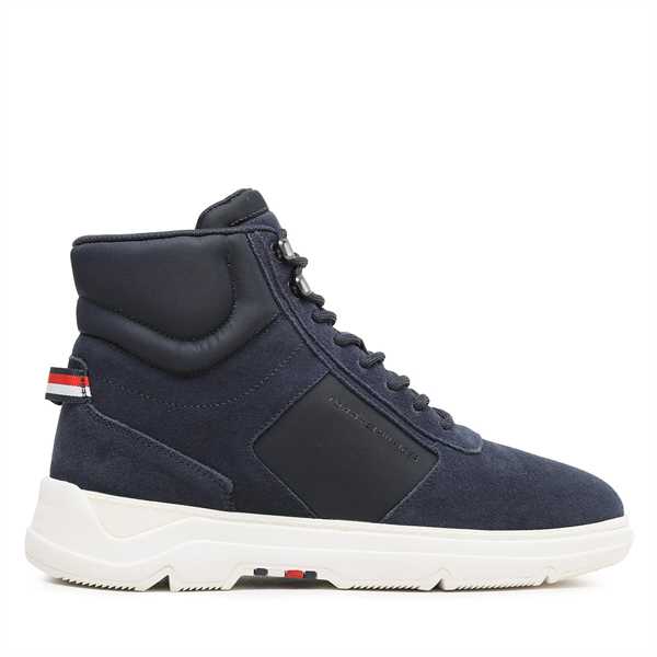 Sneakersy Tommy Hilfiger Core Mix Suede Hybrid Boot FM0FM04596 Tmavomodrá