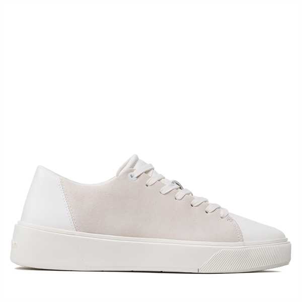 Sneakersy Calvin Klein Low Top Lace Up Lth Mix HM0HM01005 Sivá