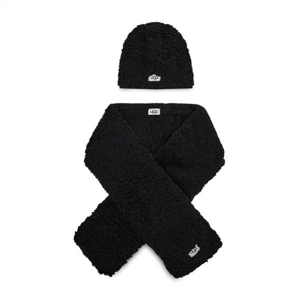 Set čiapka a šál Ugg K Sherpa Beanie And Scarf Set 20985 Čierna