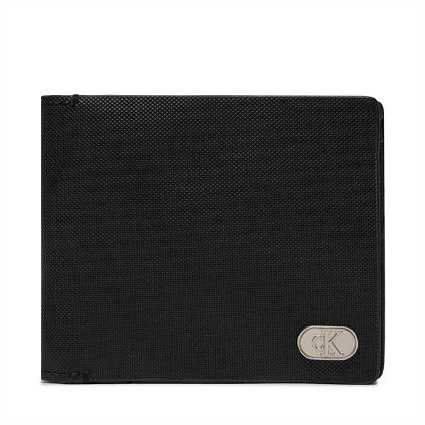 Veľká pánska peňaženka Calvin Klein Textured Bifold K50K511474 Čierna