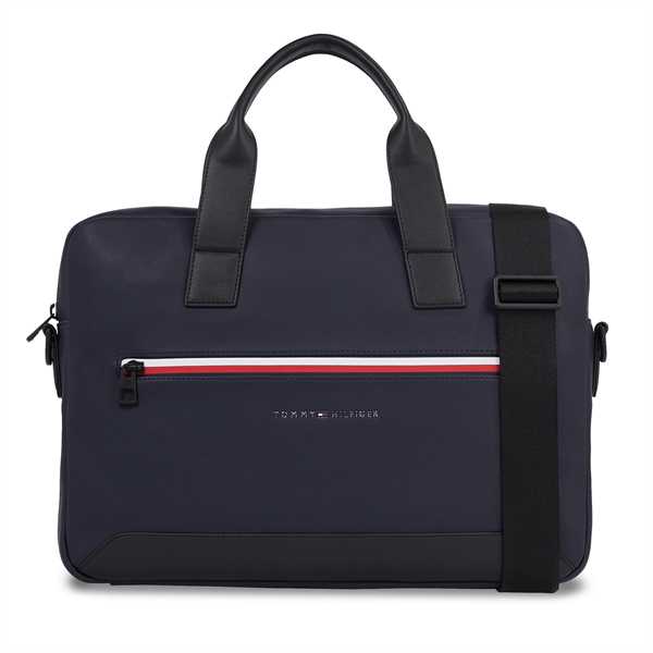 Taška na laptop Tommy Hilfiger Th Ess Corp Computer Bag AM0AM12211 Tmavomodrá