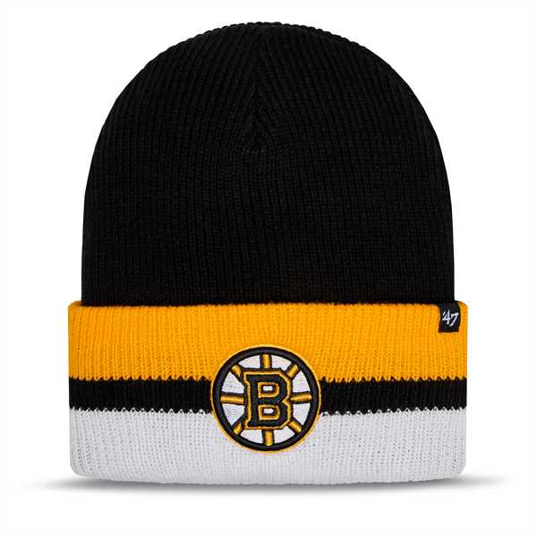 Čiapka 47 Brand NHL Boston Bruins Split Cuff '47 H-SPLCC01ACE-BK Čierna