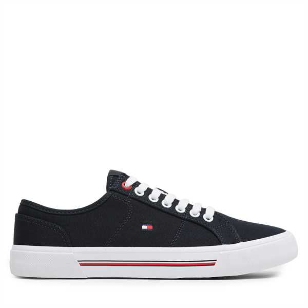 Tenisky Tommy Hilfiger Core Corporate Vulc Canvas FM0FM04560 Tmavomodrá