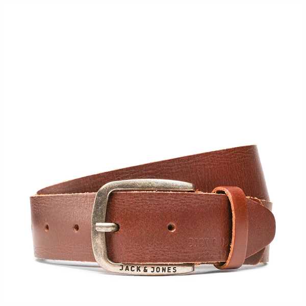 Pánsky opasok Jack&Jones Jackpaul Leather Belt 12111286 Hnedá