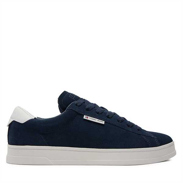 Sneakersy Tommy Jeans Tjm Leather Low Cupsole Suede EM0EM01375 Tmavomodrá