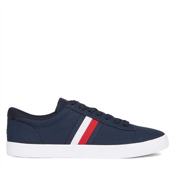 Tenisky Tommy Hilfiger Iconic Vulc Stripes Mesh FM0FM05072 Tmavomodrá