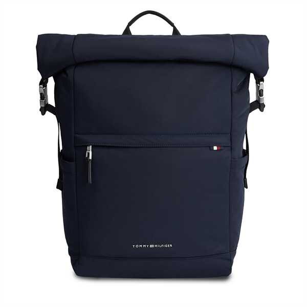 Ruksak Tommy Hilfiger Th Signature Rolltop Backpack AM0AM12221 Tmavomodrá