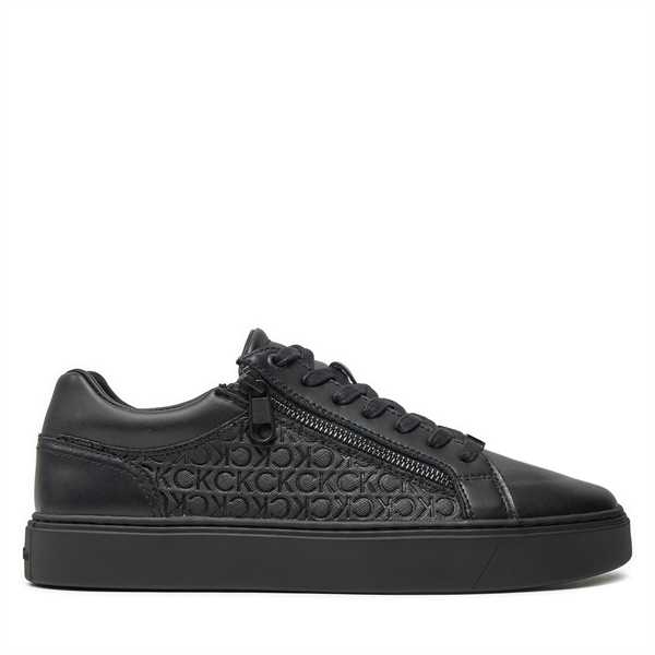 Sneakersy Calvin Klein Low Top Lace Up W/ Zip Mono HM0HM01496 Čierna