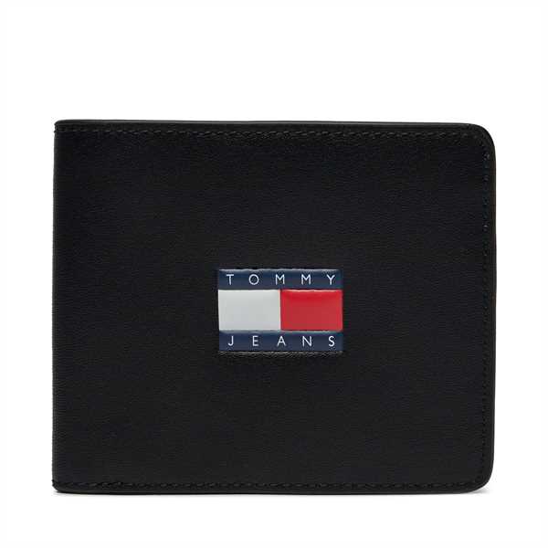 Veľká pánska peňaženka Tommy Jeans Tjm Heritage Leather Cc Wallet AM0AM12082 Čierna