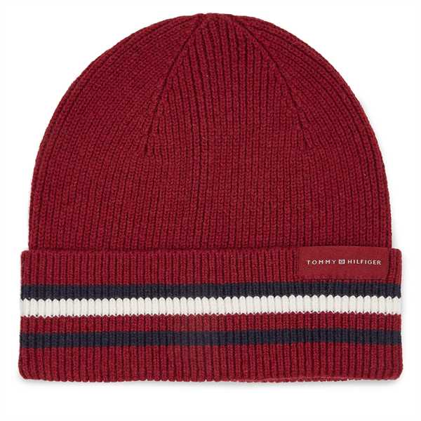 Čiapka Tommy Hilfiger Corporate Beanie AM0AM11484 Červená