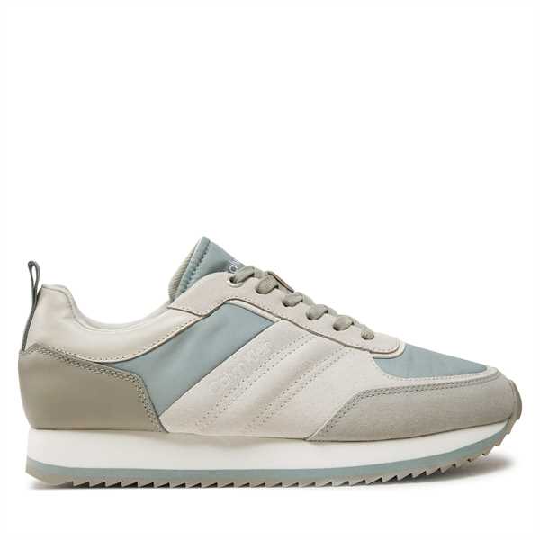 Sneakersy Calvin Klein Low Top Lace Up Mix HM0HM01495 Sivá