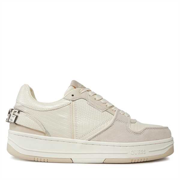 Sneakersy Guess Ancona Low FMPANC PEL12 Écru