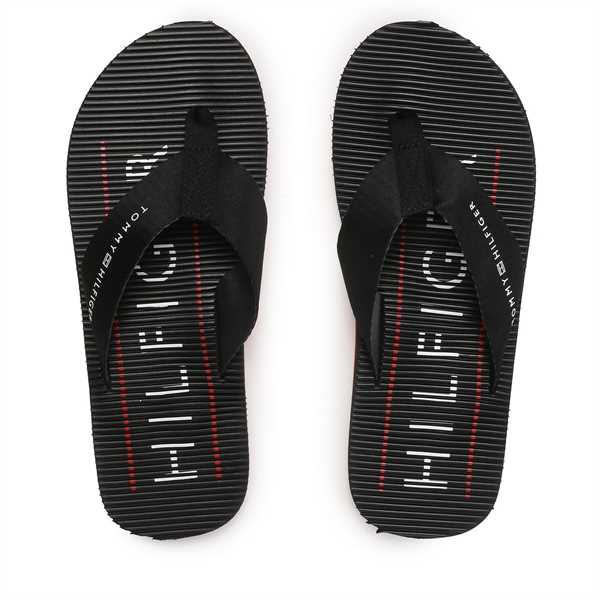 Žabky Tommy Hilfiger Massage Footbed FM0FM04474 Čierna