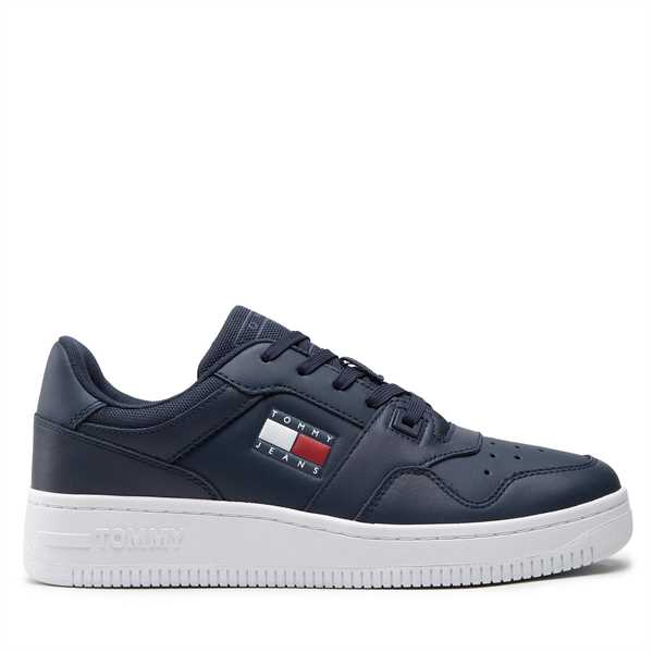 Sneakersy Tommy Jeans Retro Basket EM0EM00955 Tmavomodrá