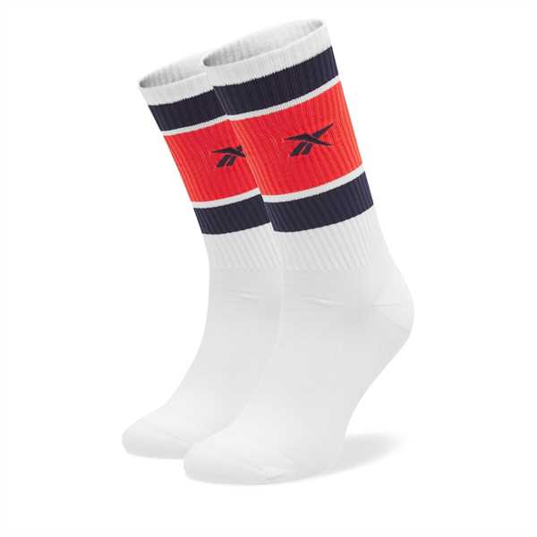 Vysoké pánske ponožky Reebok CL Basketball Sock HF8408 Biela