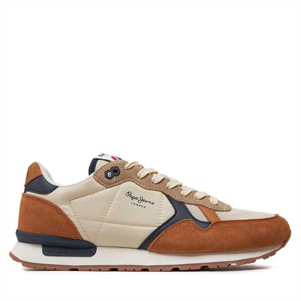 Sneakersy Pepe Jeans Brit Mix M PMS40006 Hnedá