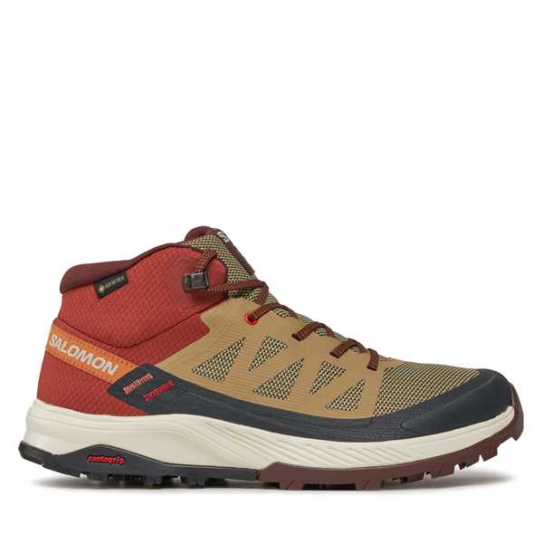 Trekingová obuv Salomon Outrise Mid Gtx L47143700 Hnedá