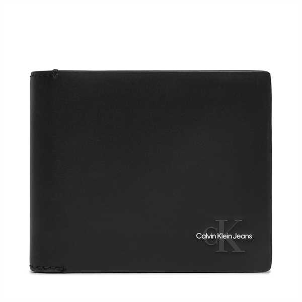 Veľká pánska peňaženka Calvin Klein Jeans Monogram Soft Bifold K50K512173 Čierna