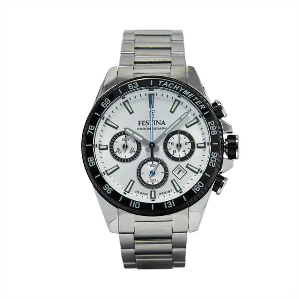 Hodinky Festina Timeless Chronograph F20560/1 Strieborná