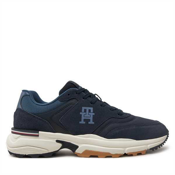 Sneakersy Tommy Hilfiger M Runner X Ventile Mix FM0FM05062 Tmavomodrá