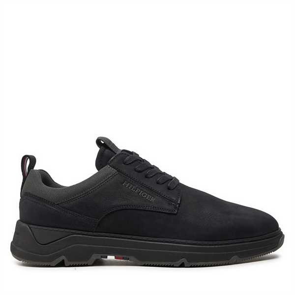 Sneakersy Tommy Hilfiger Nubuck Mix Hybrid Shoe FM0FM05092 Čierna