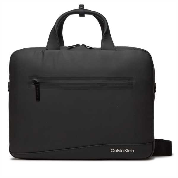 Taška na laptop Calvin Klein Rubberized Conv Laptop Bag K50K511712 Čierna