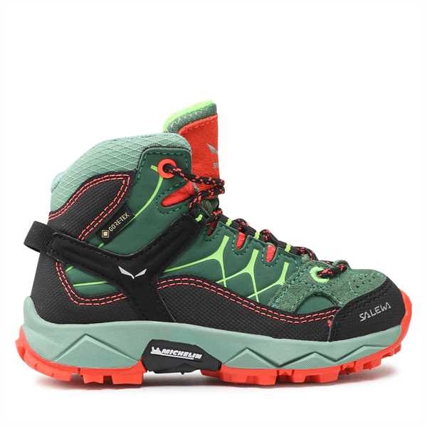 Trekingová obuv Salewa Jr Alp Trainer MId Gtx GORE-TEX 5960 Zelená