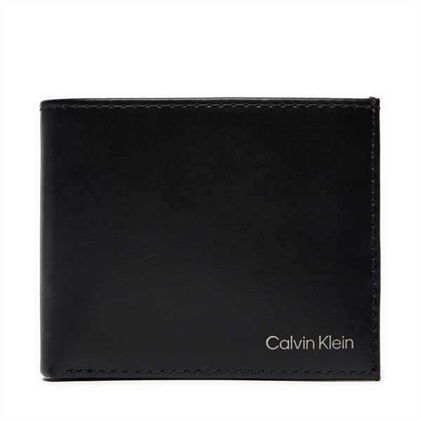 Veľká pánska peňaženka Calvin Klein Ck Smooth Bifold 5Cc W/Coin K50K512076 Čierna