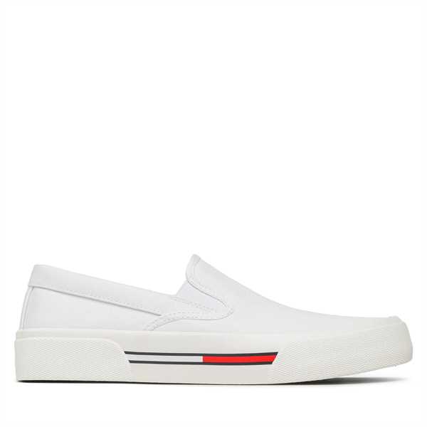 Tenisky Tommy Jeans Slip On Canvas Color EM0EM01156 Biela