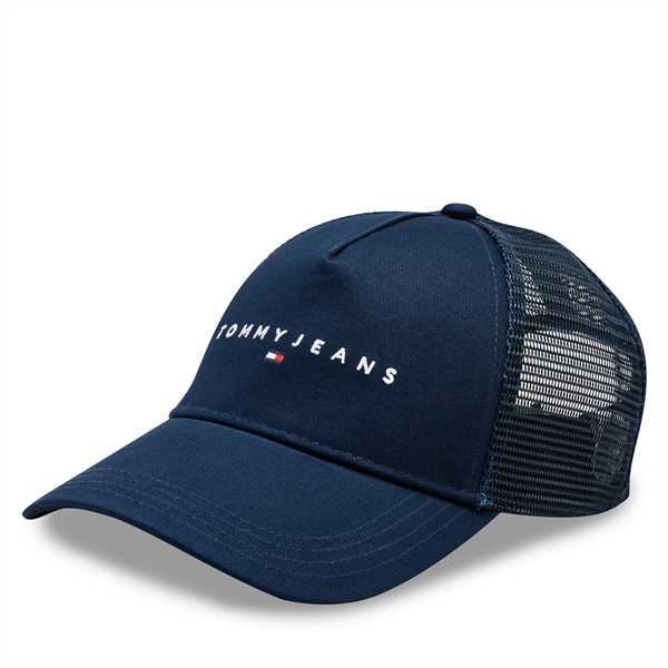 Šiltovka Tommy Jeans Tjm Linear Logo Trucker Cap AM0AM12424 Tmavomodrá