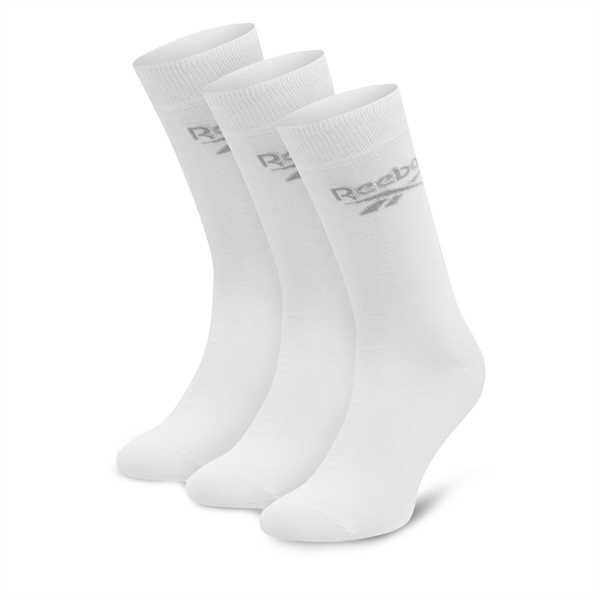 Súprava 3 párov vysokých ponožiek unisex Reebok R0367-SS24 (3-pack) Biela