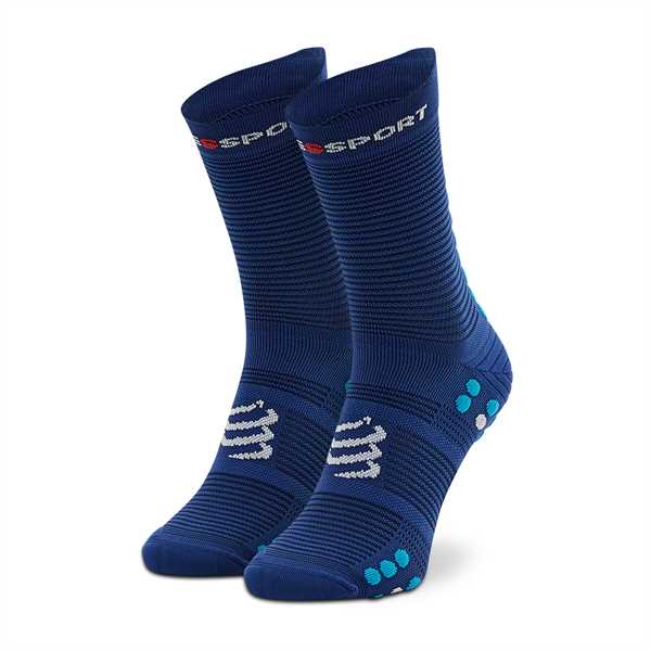 Ponožky Vysoké Unisex Compressport Pro Racing Socks V4.0 Run High XU00046B_533 Tmavomodrá