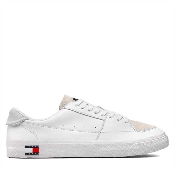 Sneakersy Tommy Jeans Vulcanized Ess EM0EM01106 Biela