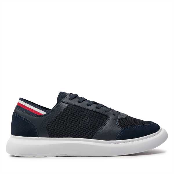 Sneakersy Tommy Hilfiger Lightweight Cup Seasonal Mix FM0FM04961 Tmavomodrá