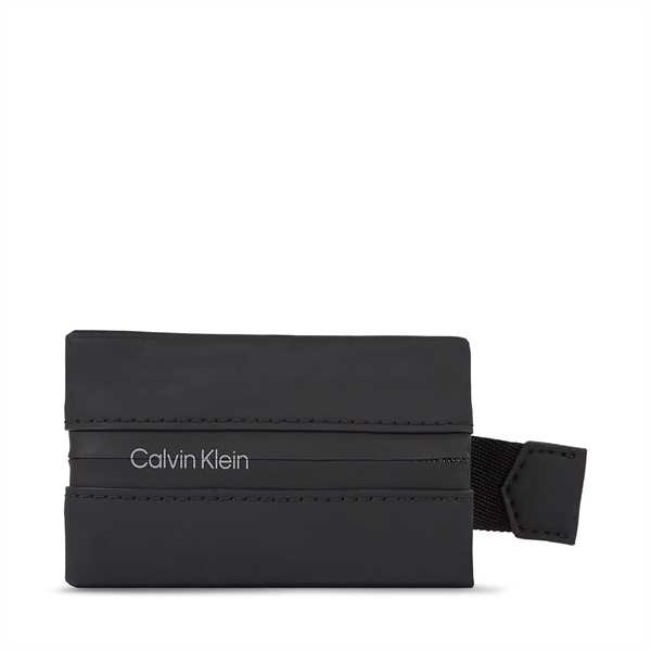 Puzdro na kreditné karty Calvin Klein Rubberized Slide Ccholder K50K510923 Čierna