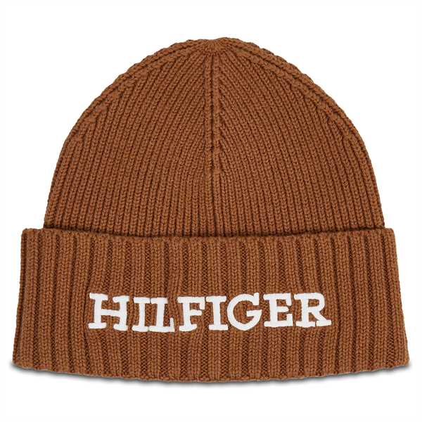 Čiapka Tommy Hilfiger Monotype Beanie AM0AM11737 Béžová