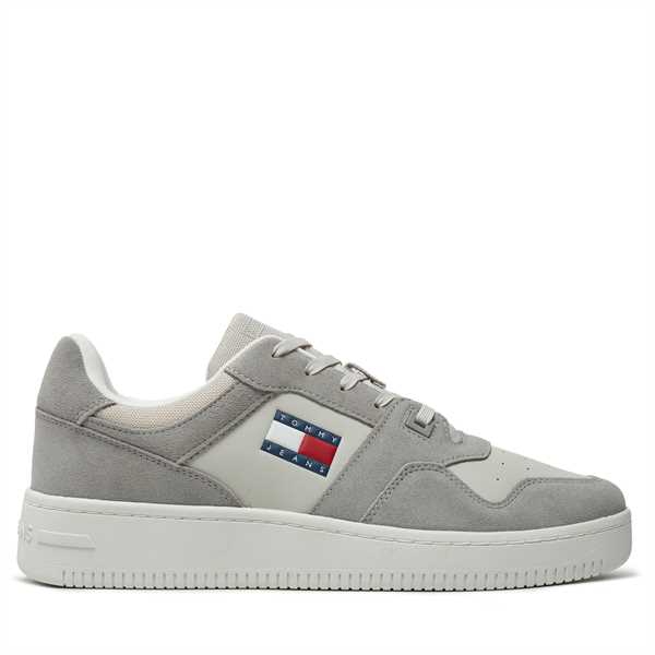 Sneakersy Tommy Jeans Tjm Basket Leather EM0EM01440 Sivá