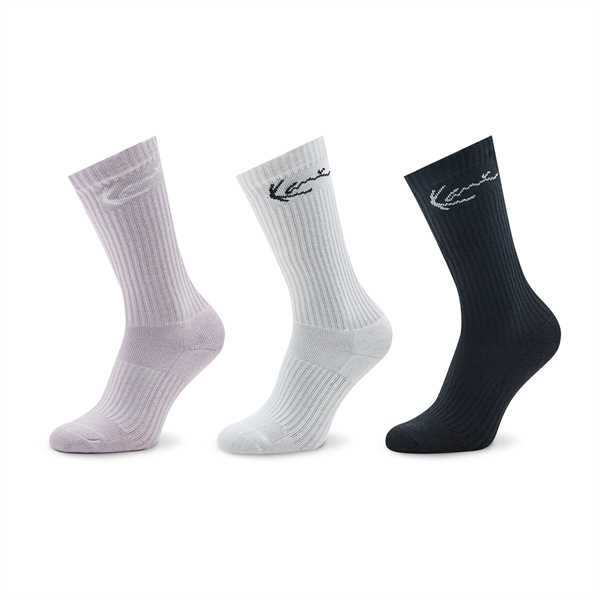 Súprava 3 párov vysokých ponožiek unisex Karl Kani Signature 3-Pack Sock 3104005 Farebná