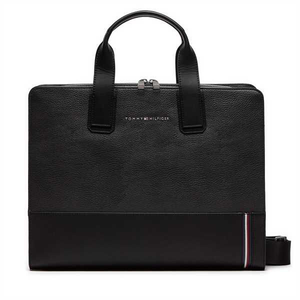 Taška na laptop Tommy Hilfiger Th Central Slim Computer Bag AM0AM12447 Sivá