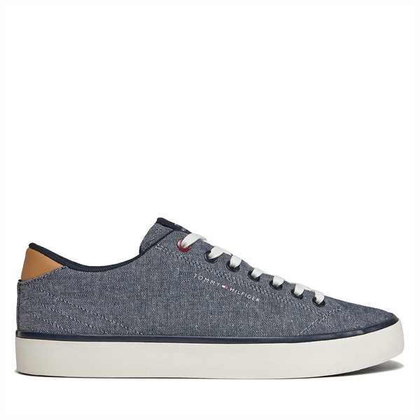 Sneakersy Tommy Hilfiger Th Hi Vulc Low Chambray FM0FM04945 Modrá