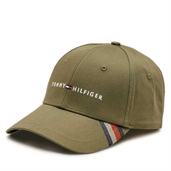 Šiltovka Tommy Hilfiger Foundation Cotton 6 Panel Cap AM0AM12532 Kaki